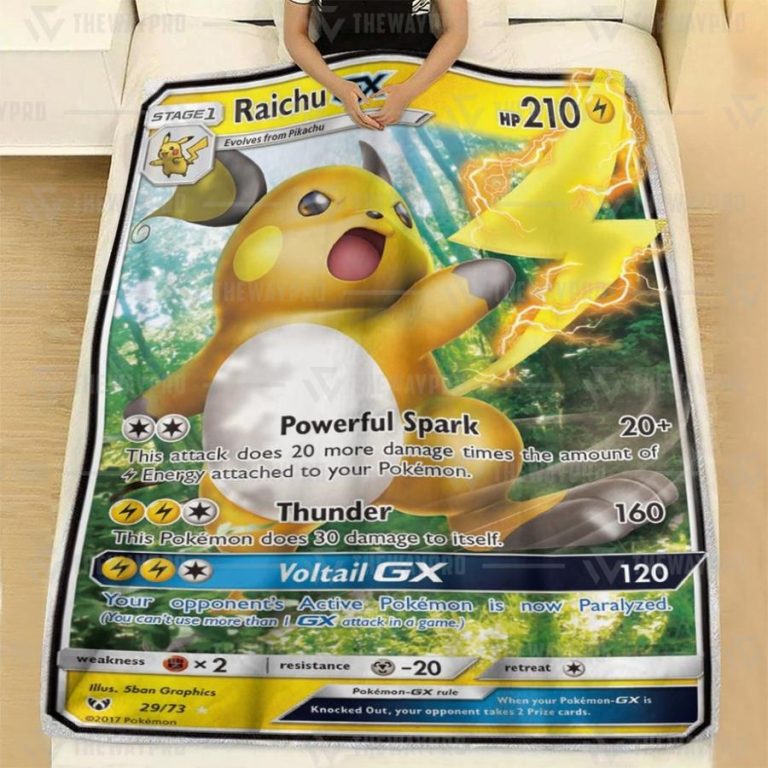 Pokemon Raichu GX Shining Legends Blanket 2