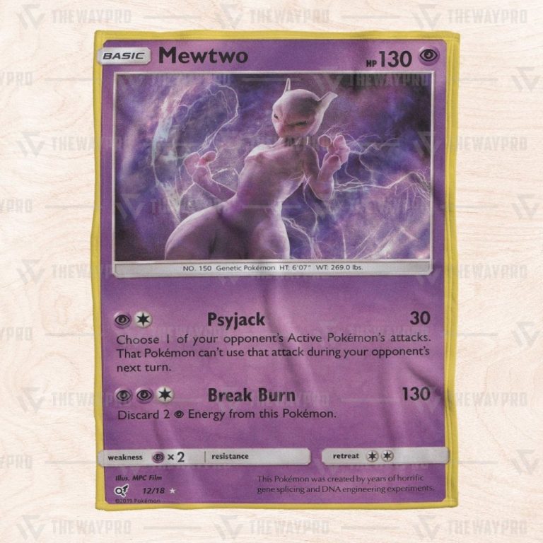 Pokemon Rare Holo Mewtwo blanket 6