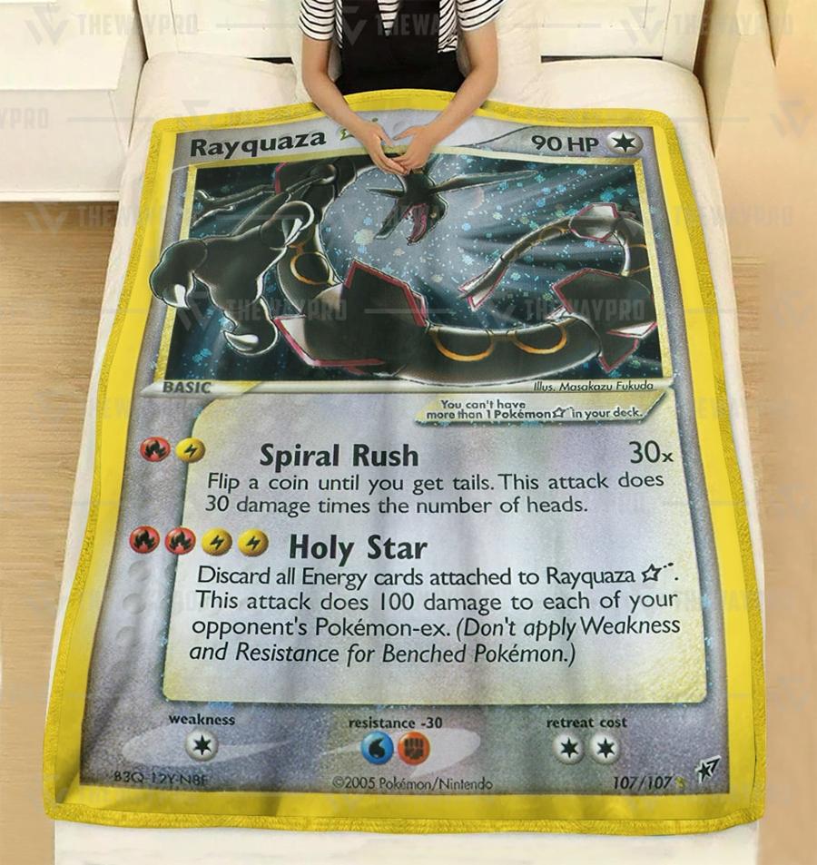 Pokemon Rayquaza Blanket