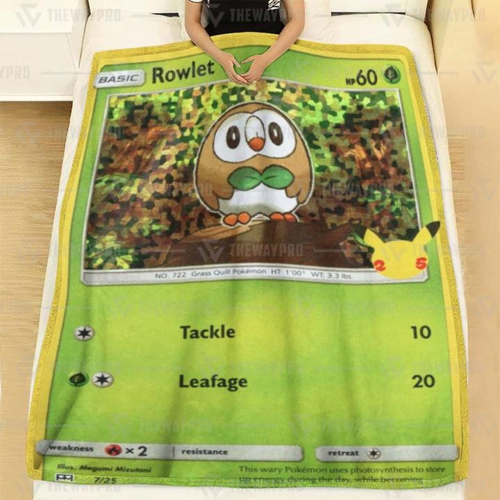 Pokemon Rowlet Blanket 2
