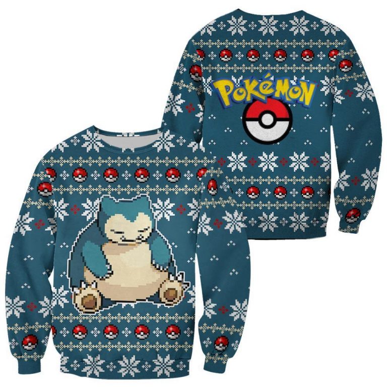 Pokemon Snorlax pokeball sweater sweatshirt 1