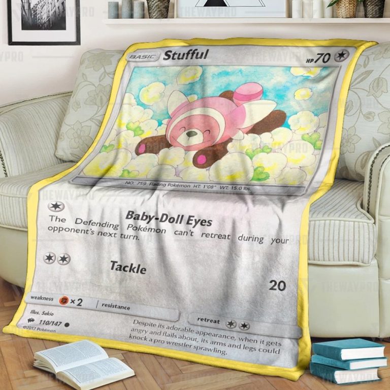 Pokemon Stufful Burning Shadows blanket 1