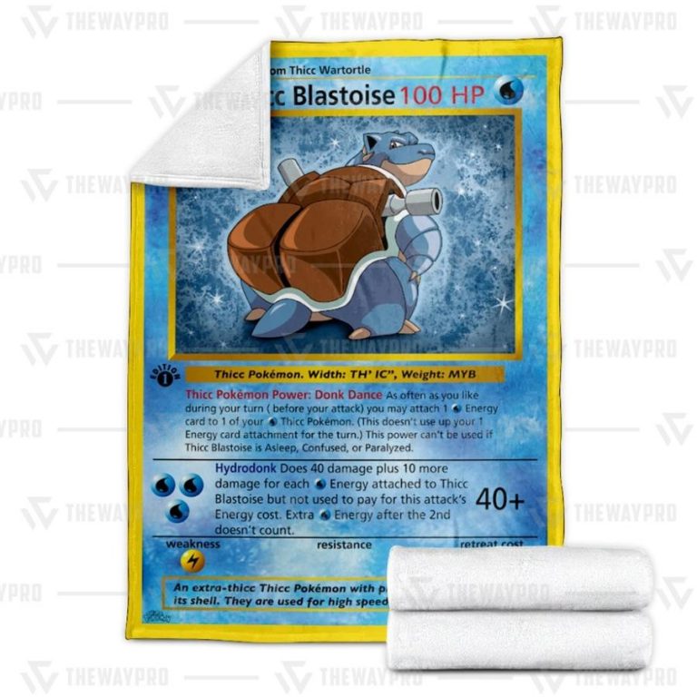 Pokemon Thicc Blastoise Blanket 1
