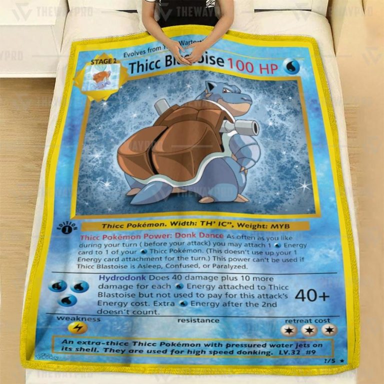 Pokemon Thicc Blastoise Blanket