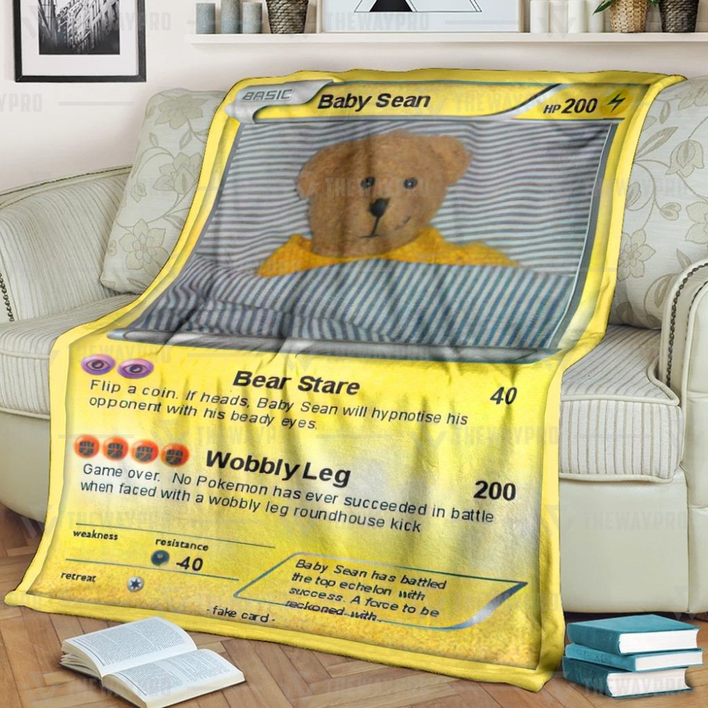 Pokemon card Baby Sean blanket 1