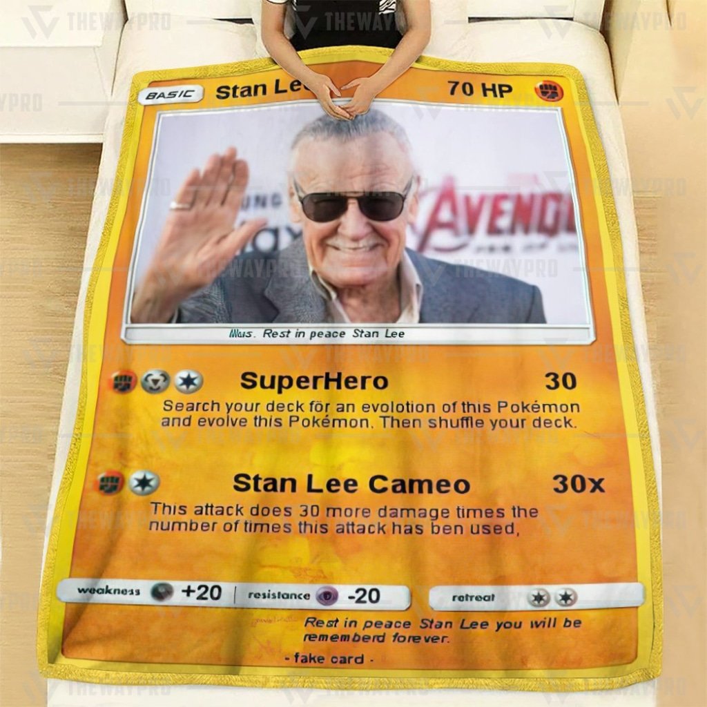 Best Stan Lee Pokemon card blanket 3 Pokemon card Stan Lee blanket 2