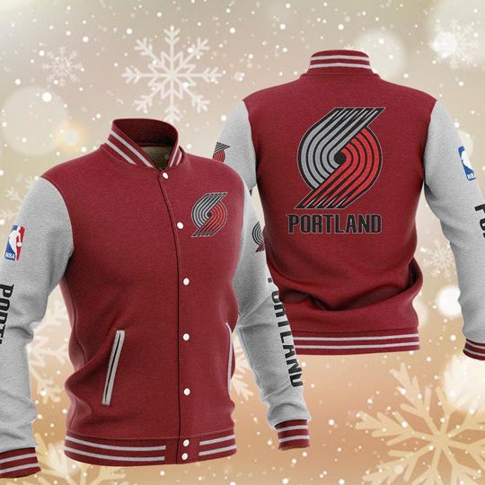 Portland Trail Blazers Varsity Baseball Jacket2
