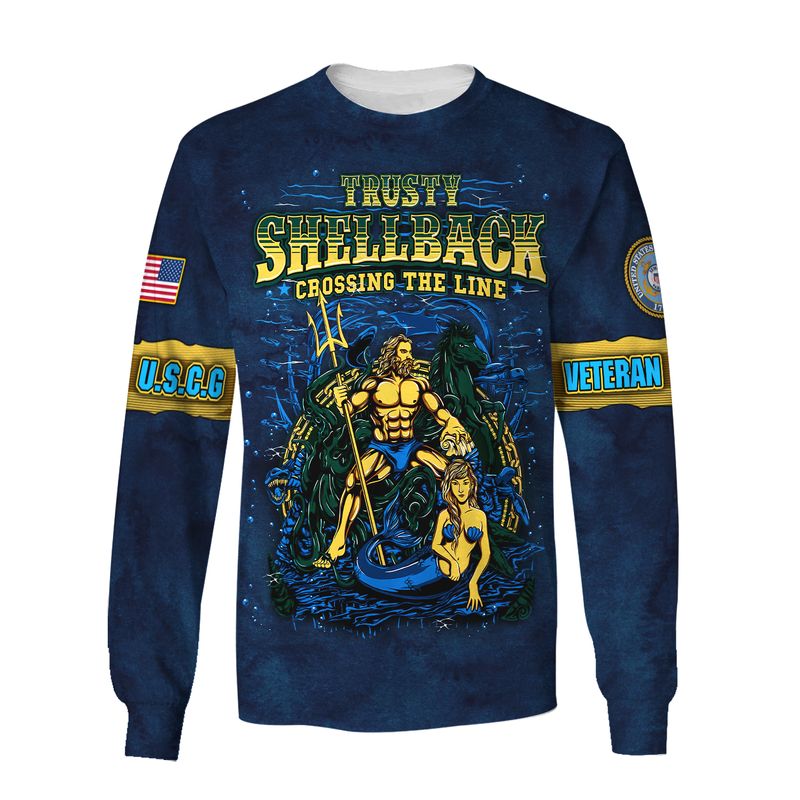 Poseidon Mermaid US Coast guard trusty shellback crossing the line 3d shirt, hoodie 6 Poseidon Mermaid US Coast guard trusty shellback crossing the line 3d shirt hoodie 6