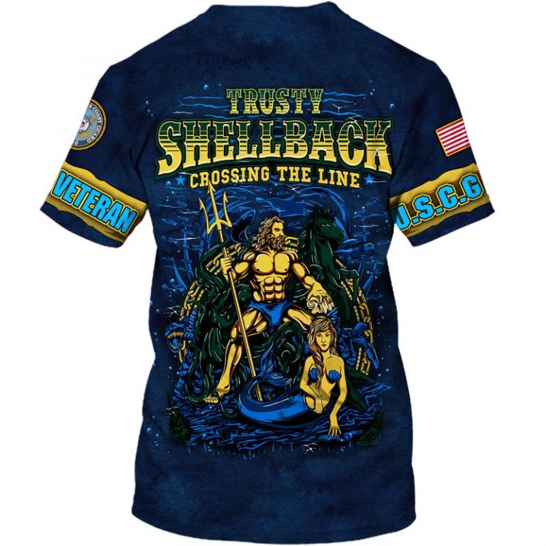 Poseidon Mermaid US Coast guard trusty shellback crossing the line 3d shirt, hoodie (7) Poseidon Mermaid US Coast guard trusty shellback crossing the line 3d shirt hoodie 7