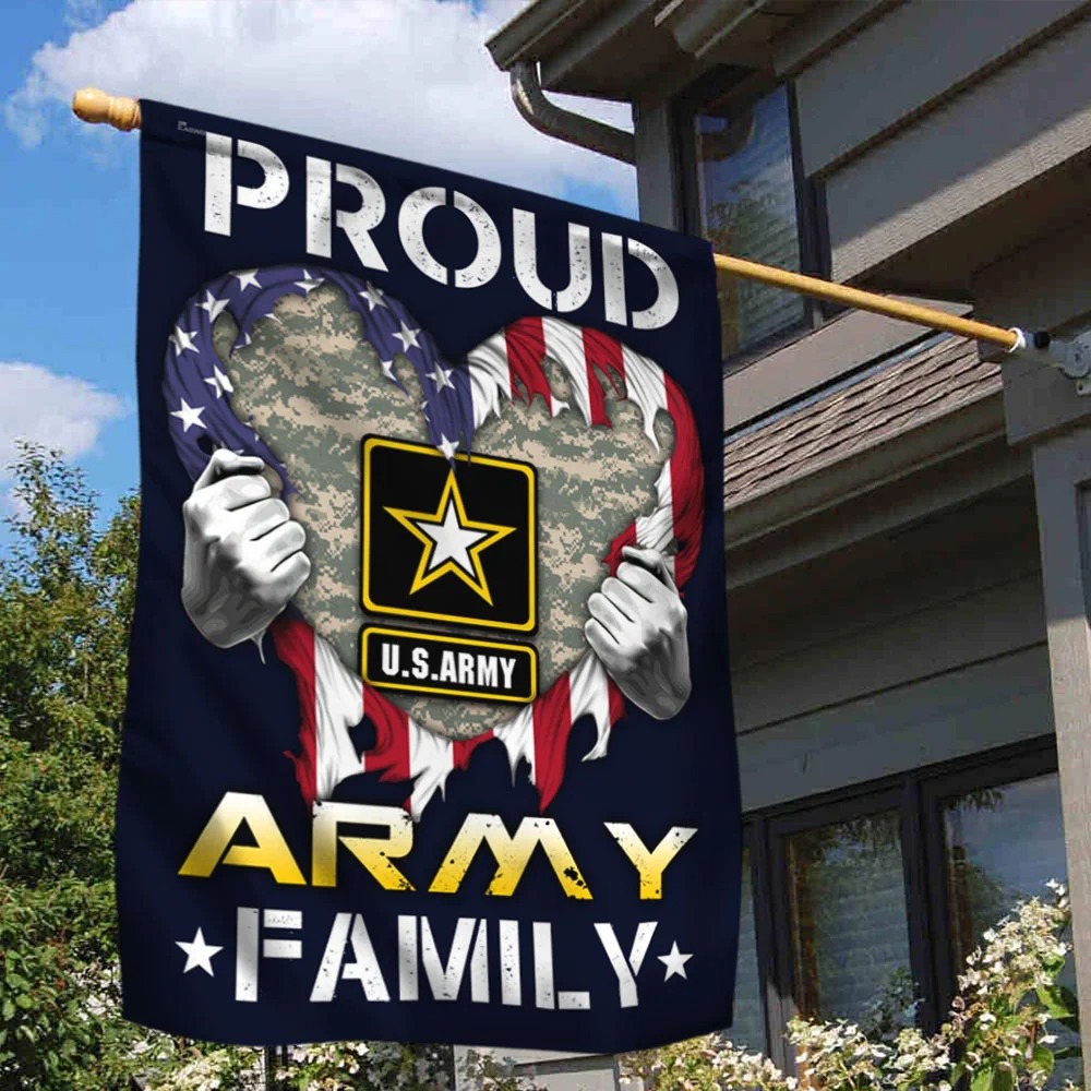 Proud Army Family Heart American Flag 2