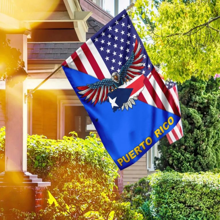 Puerto Rico American Eagle Flag 4