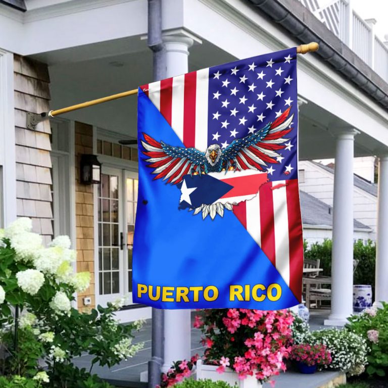 Puerto Rico American Eagle Flag