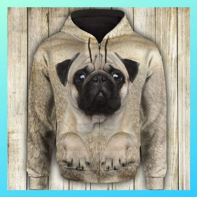 Pug Cute Face 3d all over print hoodie 1