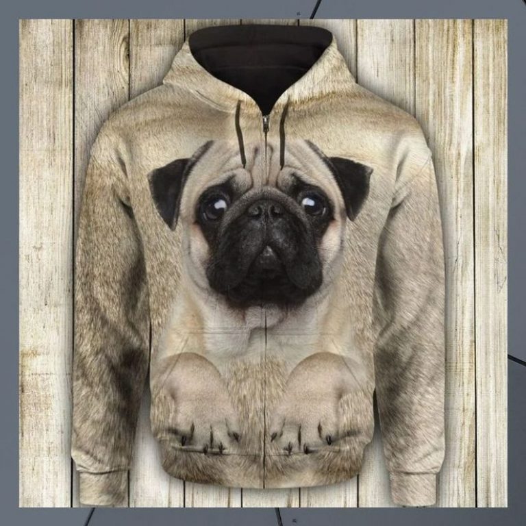 Pug Cute Face 3d all over print hoodie
