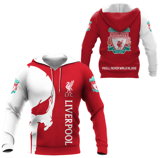 Punisher Skull Liverpool 3d all over printed hoodie