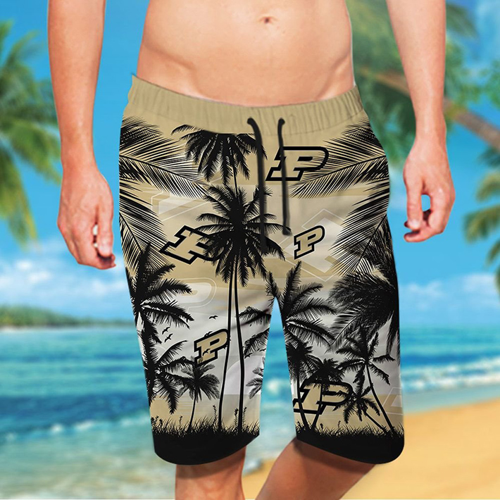 Purdue Boilermakers Tropical Hawaiian Shirt Short3