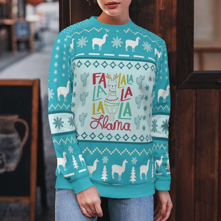 Reindeer Fa La La Flama Christmas Knitted 3d hoodie Sweatshirt 6