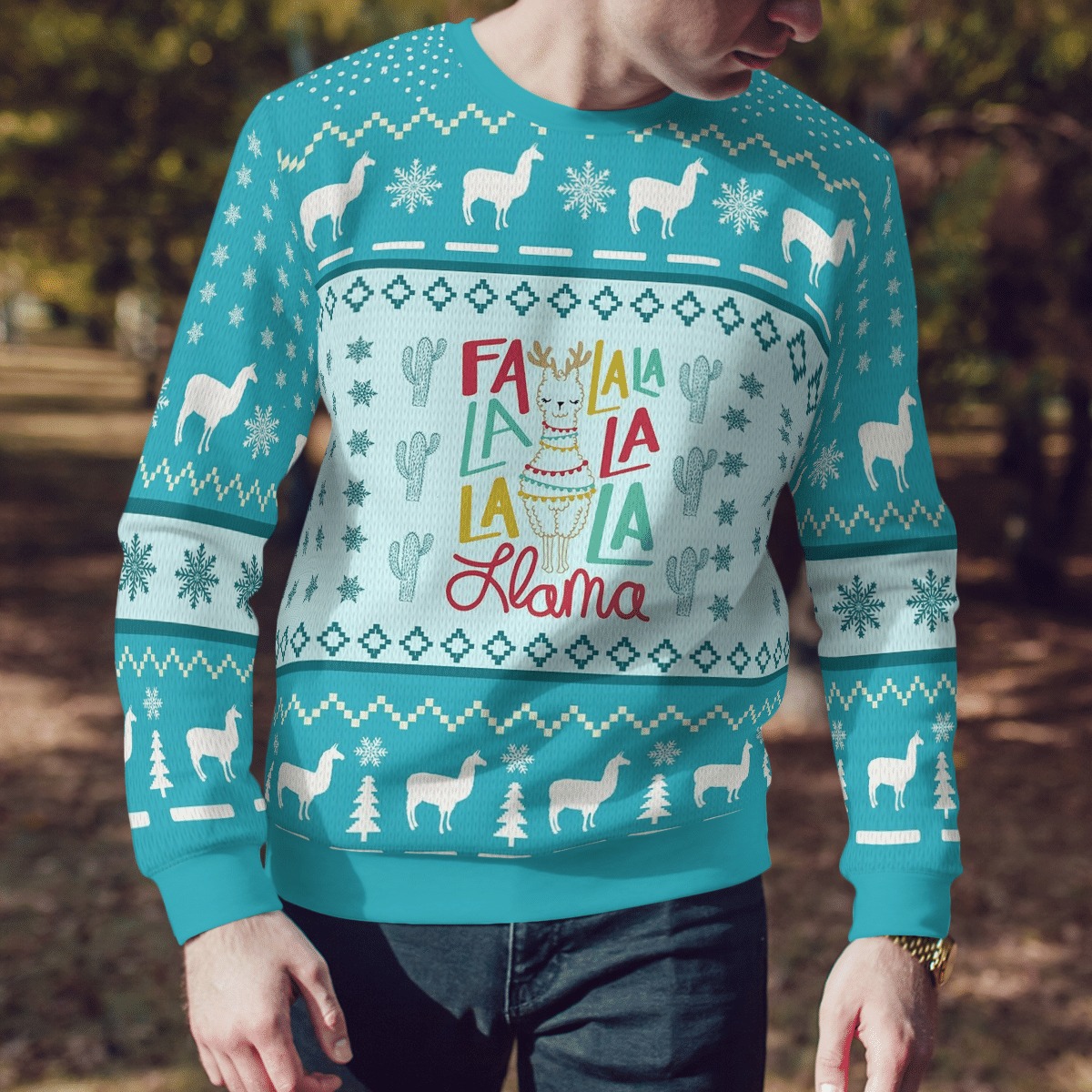 Reindeer Fa La La Flama Christmas Knitted 3d hoodie Sweatshirt 8