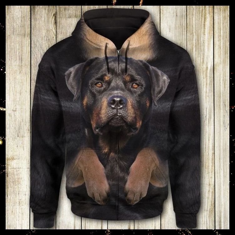 Rottweiler face 3d All Over Print Hoodie 3 Rottweiler 3d All Over Print Hoodie 1