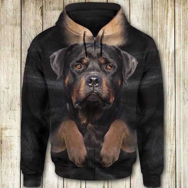 Rottweiler 3d All Over Print Hoodie