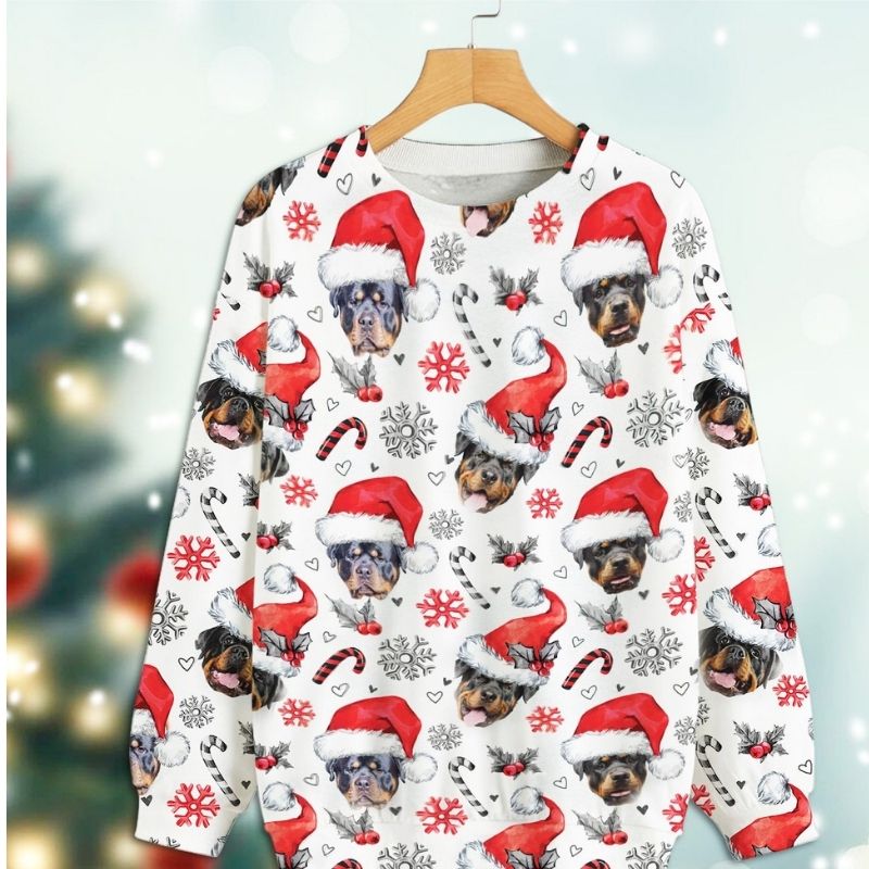 Rottweiler Dog Xmas Christmas Decor sweatshirt 3 Rottweiler Dog Xmas Christmas Decor sweatshirt 2