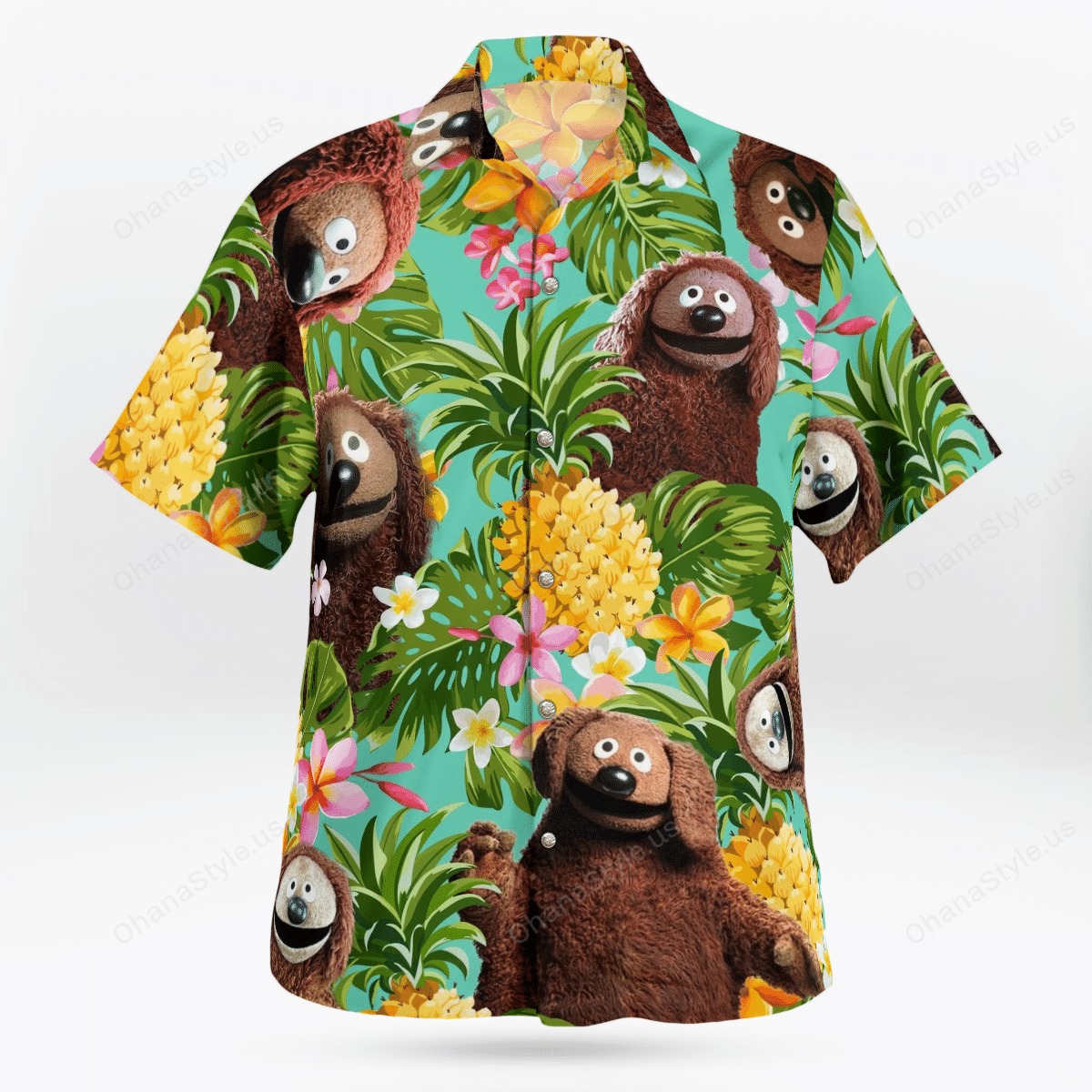 Rowlf the Dog pineapple tropical hawaiian shirt 2