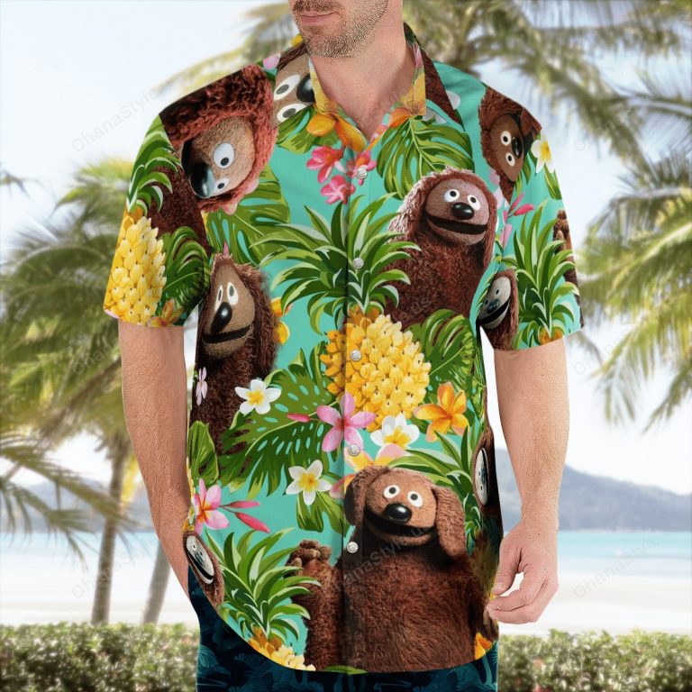 Rowlf the Dog pineapple tropical hawaiian shirt 3