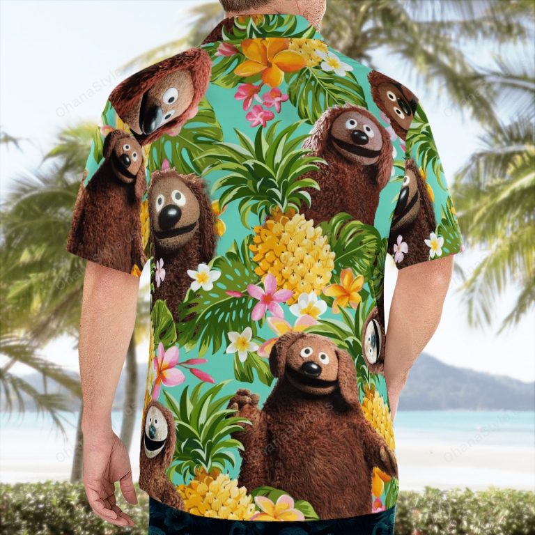 Rowlf the Dog pineapple tropical hawaiian shirt 4