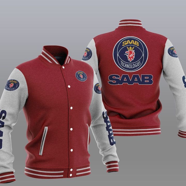 SAAB Automobile Varsity Baseball Jacket5