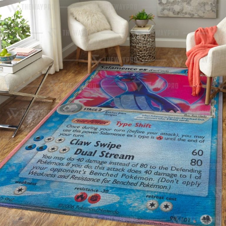 Salamence EX Pokemon blanket rug 3