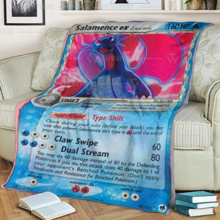 Salamence EX Pokemon blanket rug 4