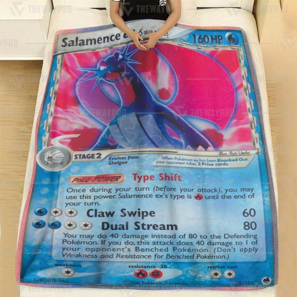 Salamence EX Pokemon blanket rug 5