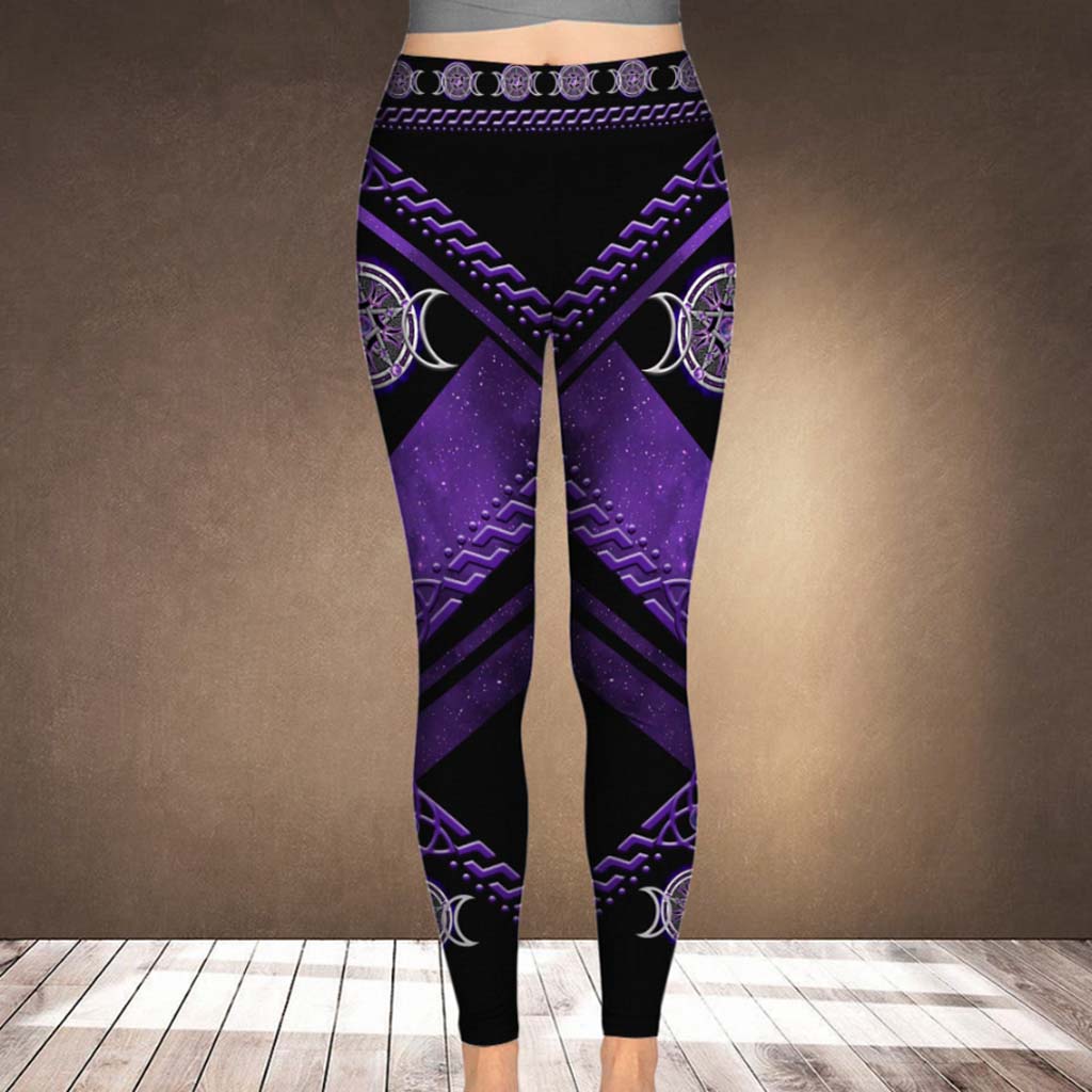 Salty Lil Witch Purple Triple Moon criss cross tank top legging 5 Salty Lil Witch Purple Triple Moon criss cross tank top leggings 4