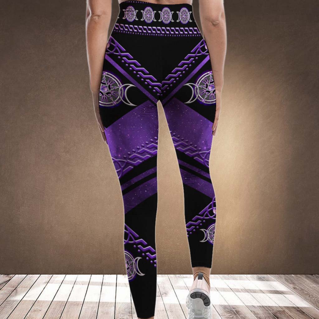 Salty Lil Witch Purple Triple Moon criss cross tank top legging 6 Salty Lil Witch Purple Triple Moon criss cross tank top leggings 5