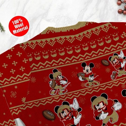 San Francisco 49Ers Mickey Mouse Ugly Sweater 3 San Francisco 49Ers Mickey Mouse Ugly Sweater3