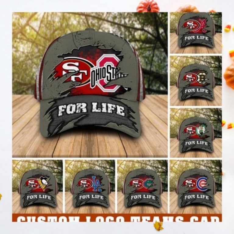 San Francisco 49ers with custom logo sport team cap 3