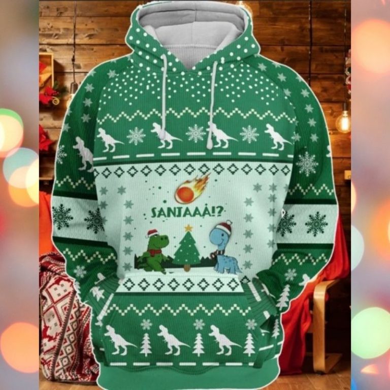 Santaaa Dinosaur Christmas Knitted 3d hoodie, sweater 6 Santaaa Dinosaur Christmas Knitted 3d hoodie sweater 6