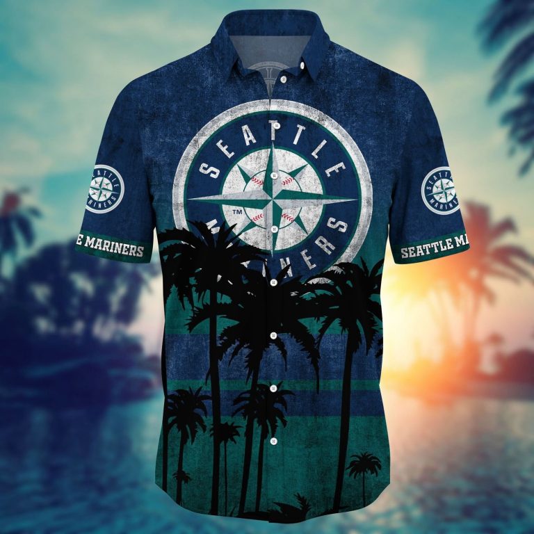 Seattle Mariners hawaiian shirt short 3