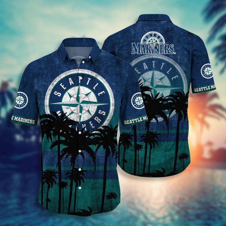 Seattle Mariners hawaiian shirt short 5