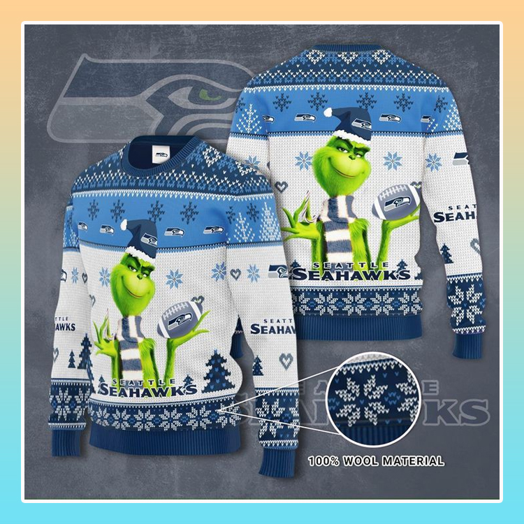 Seattle Seahawks Custom Name Christmas Sweater 3 Seattle Seahawks Custom Name Christmas Sweater3