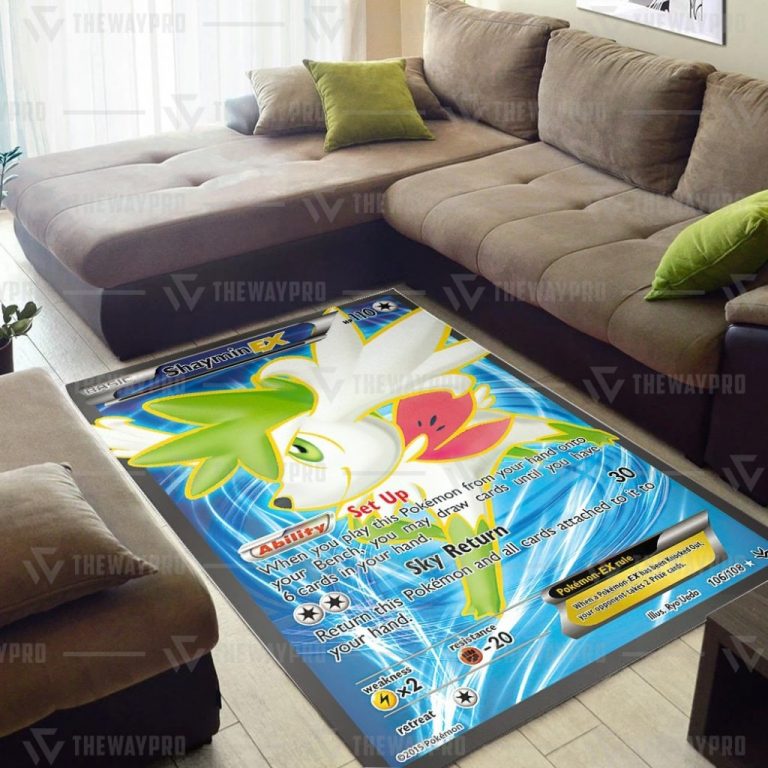 Shaymin EX Roaring Skies Pokemon Blanket rug 5