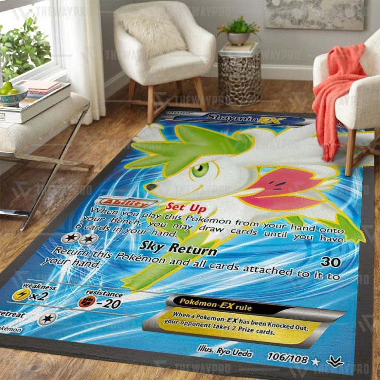 Shaymin EX Roaring Skies Pokemon Blanket rug 6