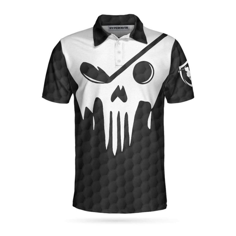 Skull Golf swing swear look for ball repeat Polo Shirt