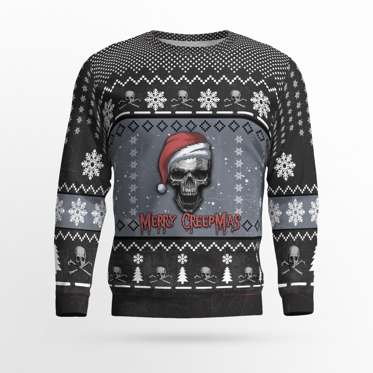 Skull Santa Claus Merry Creepmas 3d sweatshirt, sweater 5 Skull Santa Claus Merry Creepmas 3d sweatshirt sweater 2