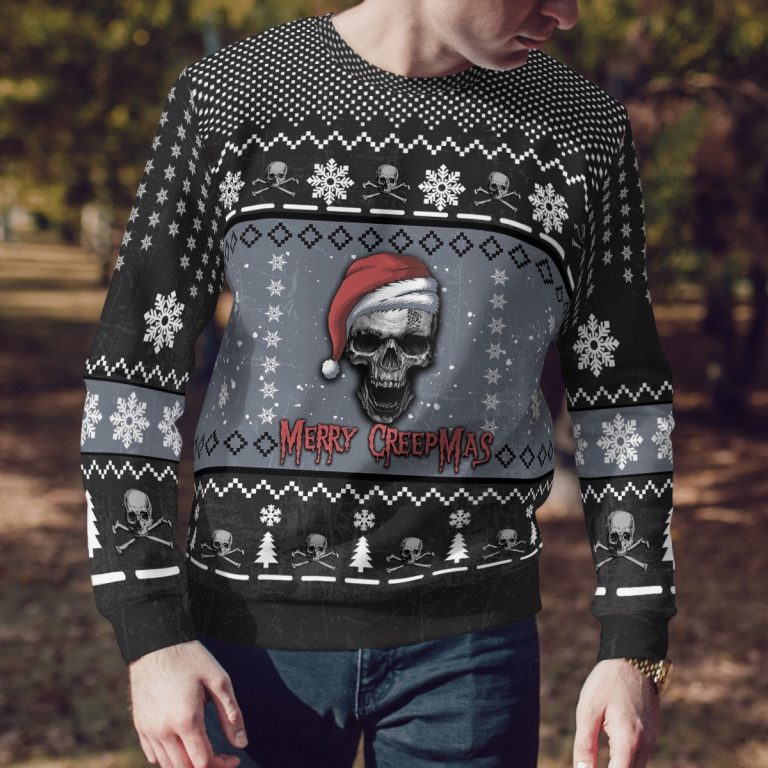 Skull Santa Claus Merry Creepmas 3d sweatshirt, sweater (3) Skull Santa Claus Merry Creepmas 3d sweatshirt sweater 3