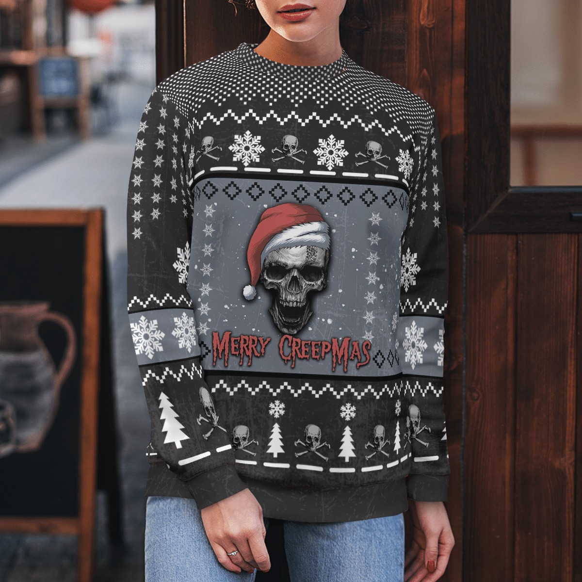 Skull Santa Claus Merry Creepmas 3d sweatshirt, sweater 3 Skull Santa Claus Merry Creepmas 3d sweatshirt sweater 4