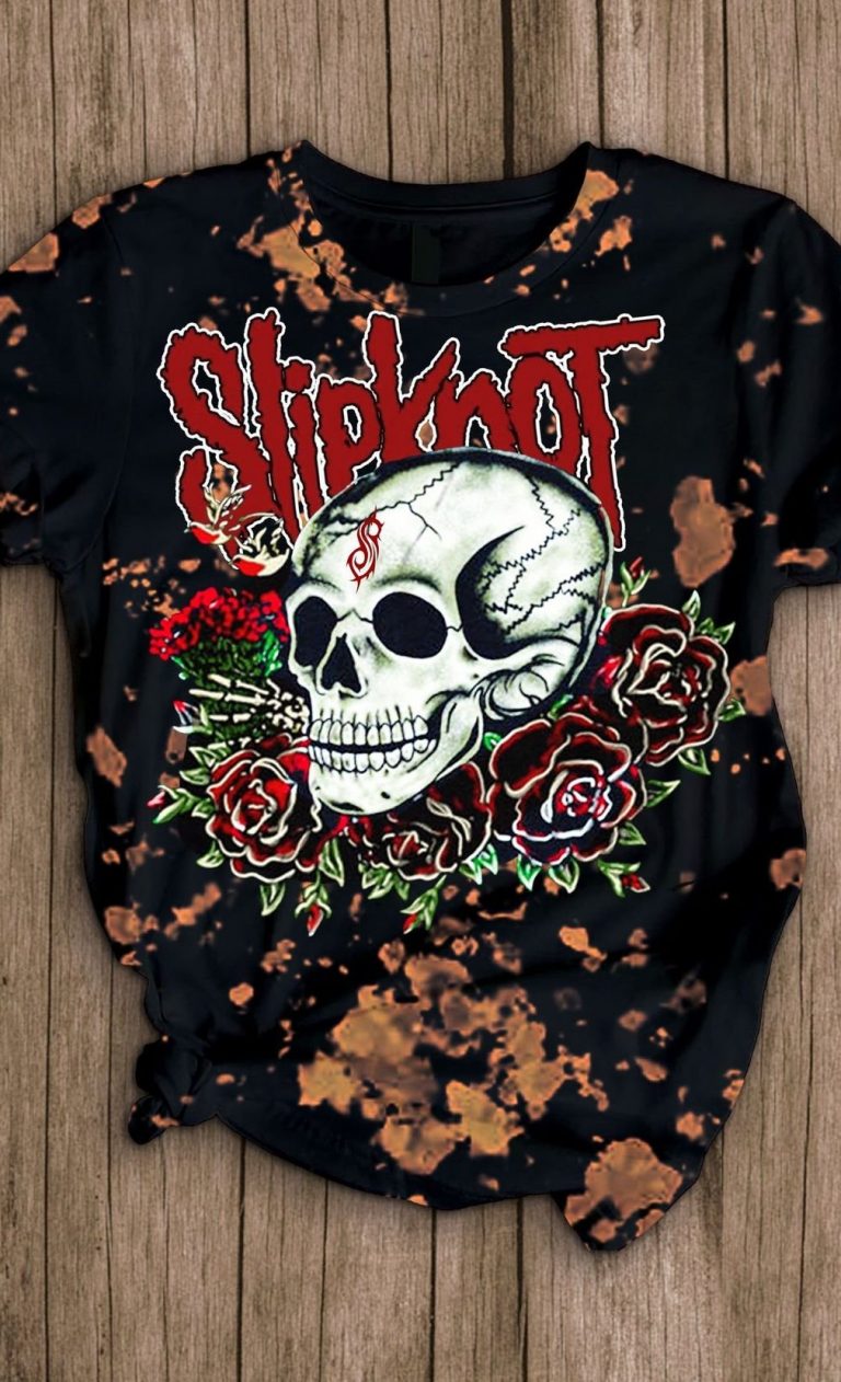 Slipknot skull rose pajamas set 2