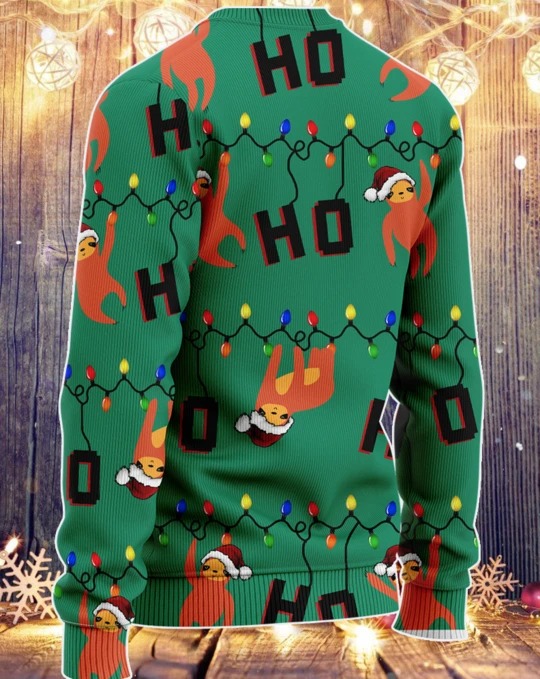 Sloths Ho Ho Ho Christmas Knitted 3d hoodie, sweater 2 Sloths Ho Ho Ho Christmas Knitted 3d hoodie sweater 1.1