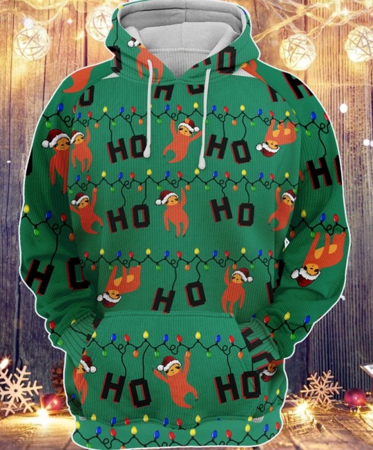 Sloths Ho Ho Ho Christmas Knitted 3d hoodie, sweater 14 Sloths Ho Ho Ho Christmas Knitted 3d hoodie sweater 2