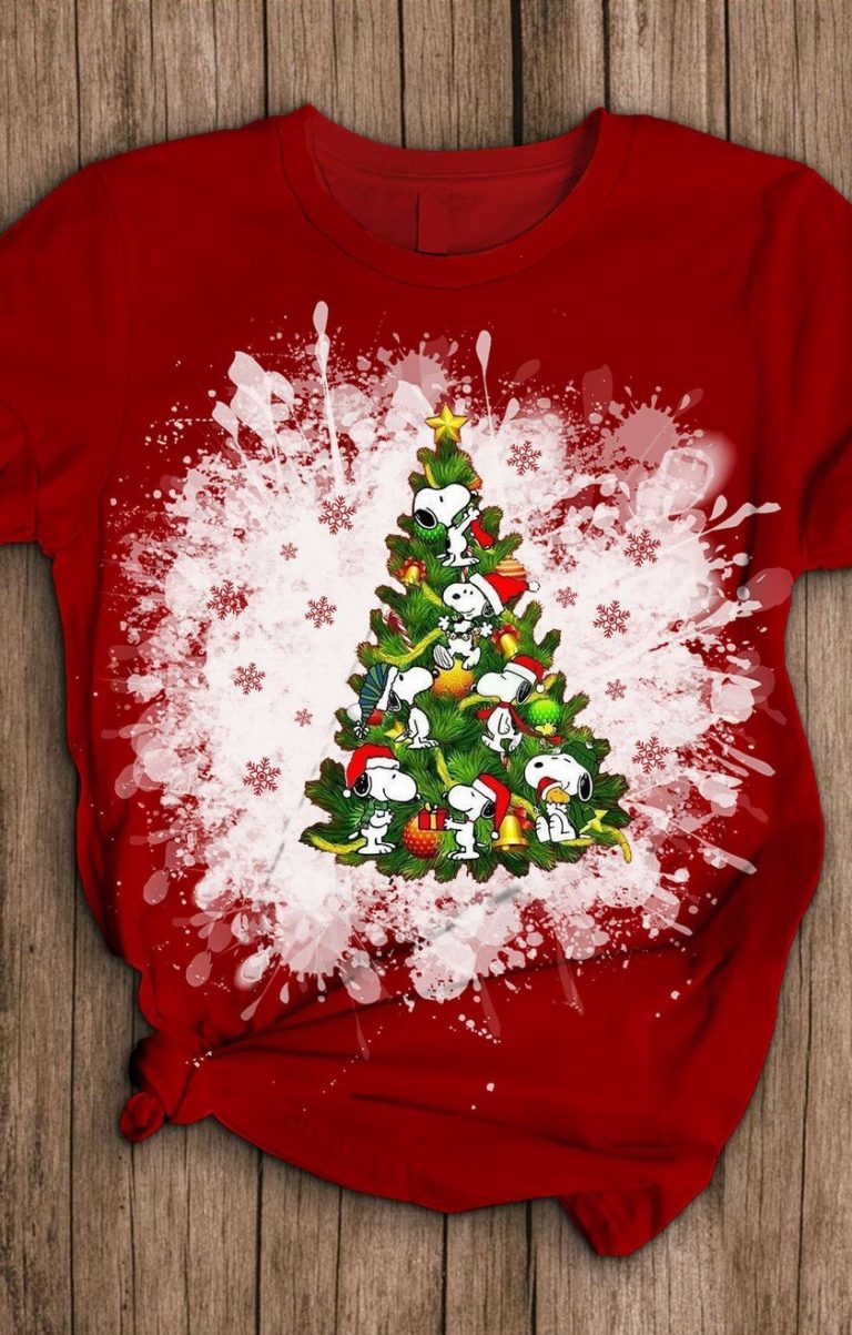 Snoopy christmas tree pajamas set 2